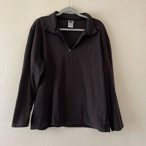 The north face black fleece half zip up - Picture 1 of 3